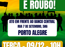 CUT-RS convoca sindicatos e população para o ato contra os juros altos