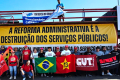 Unidade e resistência marcam ato em Brasília contra a reforma administrativa