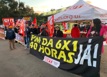 CUT-RS e centrais sindicais realizam ato em frente à Fiergs pelo fim da escala 6x1