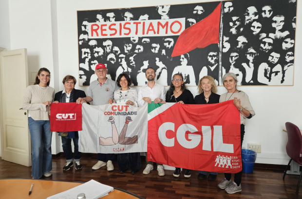 CUT-RS fortalece parceria com CGIL e INCA na Itália